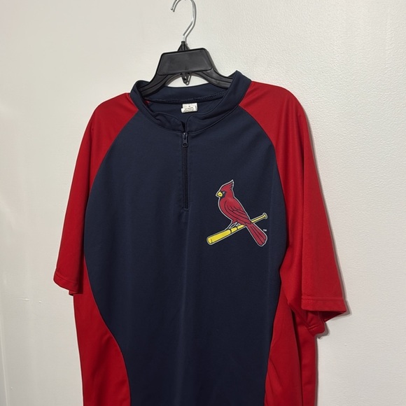 St. Louis Cardinals quarter zip up short sleeve pullover - Picture 2 of 10